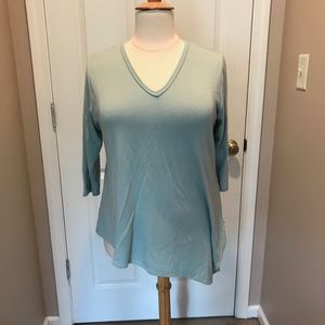 Karen Kane Asymmetrical Tunic Mint Green Knit
